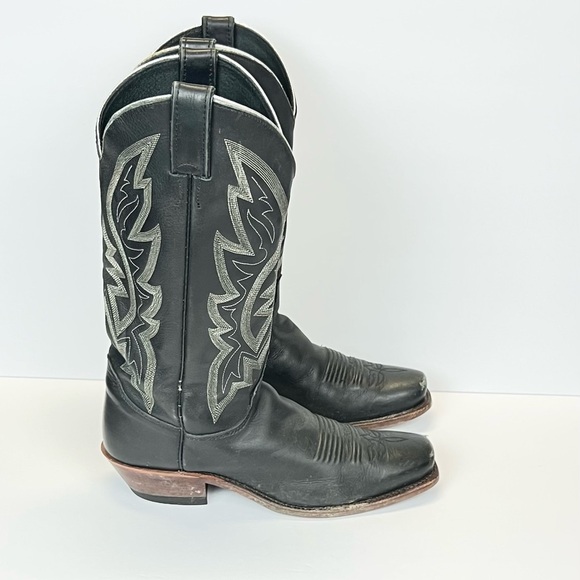 Justin Boots Womens Size 9.5B QUINLAN  BRL440 Black Leather Handcrafted USA - Picture 7 of 11